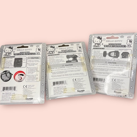 Hello Kitty Wind Up Toy Bundle Washing Machine, Sewing Machine, Vacuum Cleaner - Picture 3 of 5